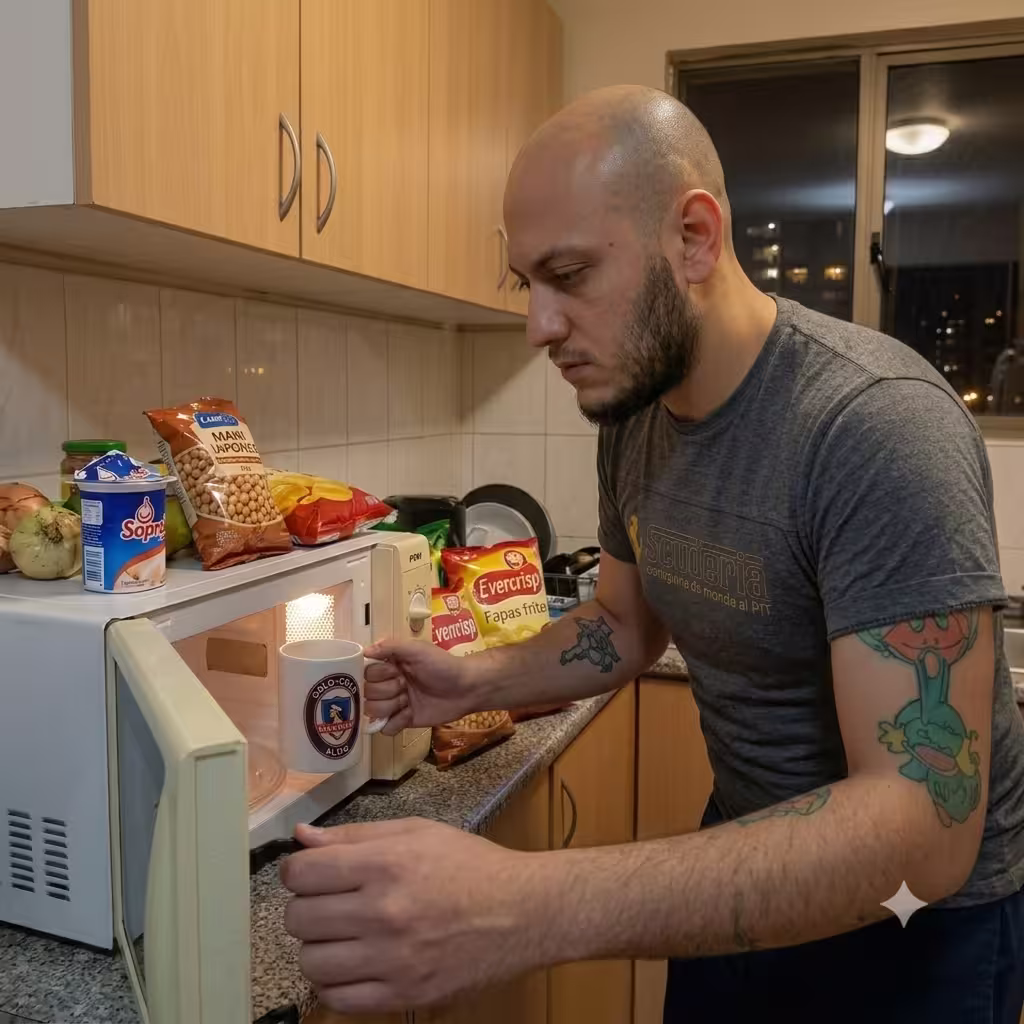 Café frío al microondas de nuevo