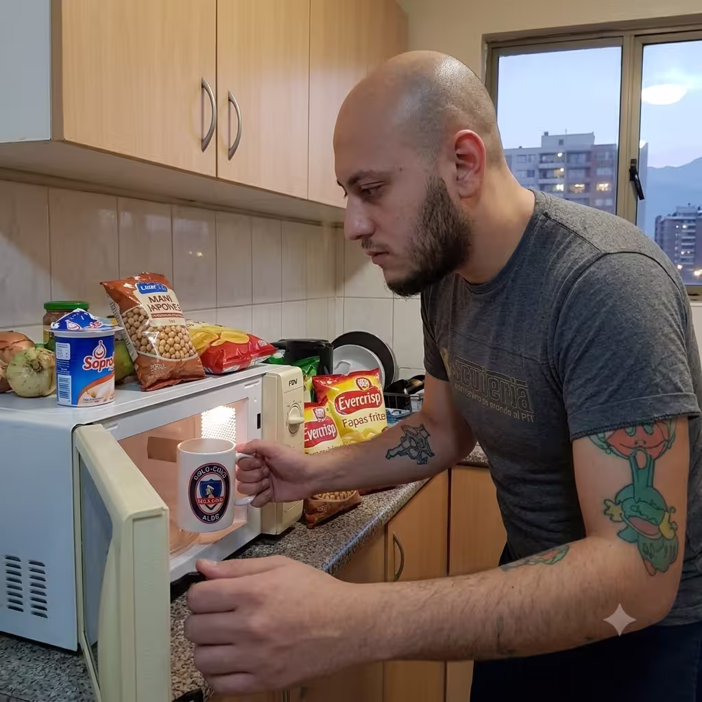 Café frío al microondas